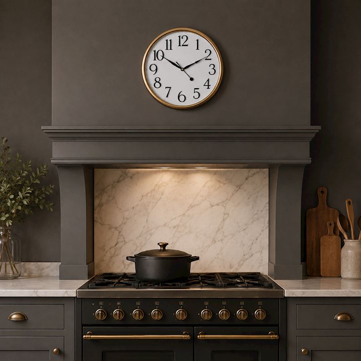 A/Q GOLD METAL WALL CLOCK 41x41cm